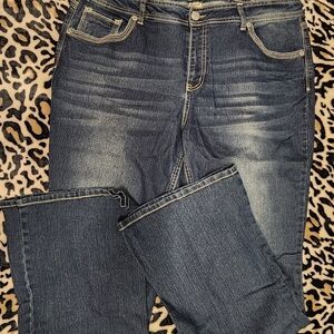 Faded Glory Womens Plus Bootcut Stylish Blue Denim Jeans. NWT.